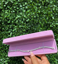 Silver pink clovers bracelet