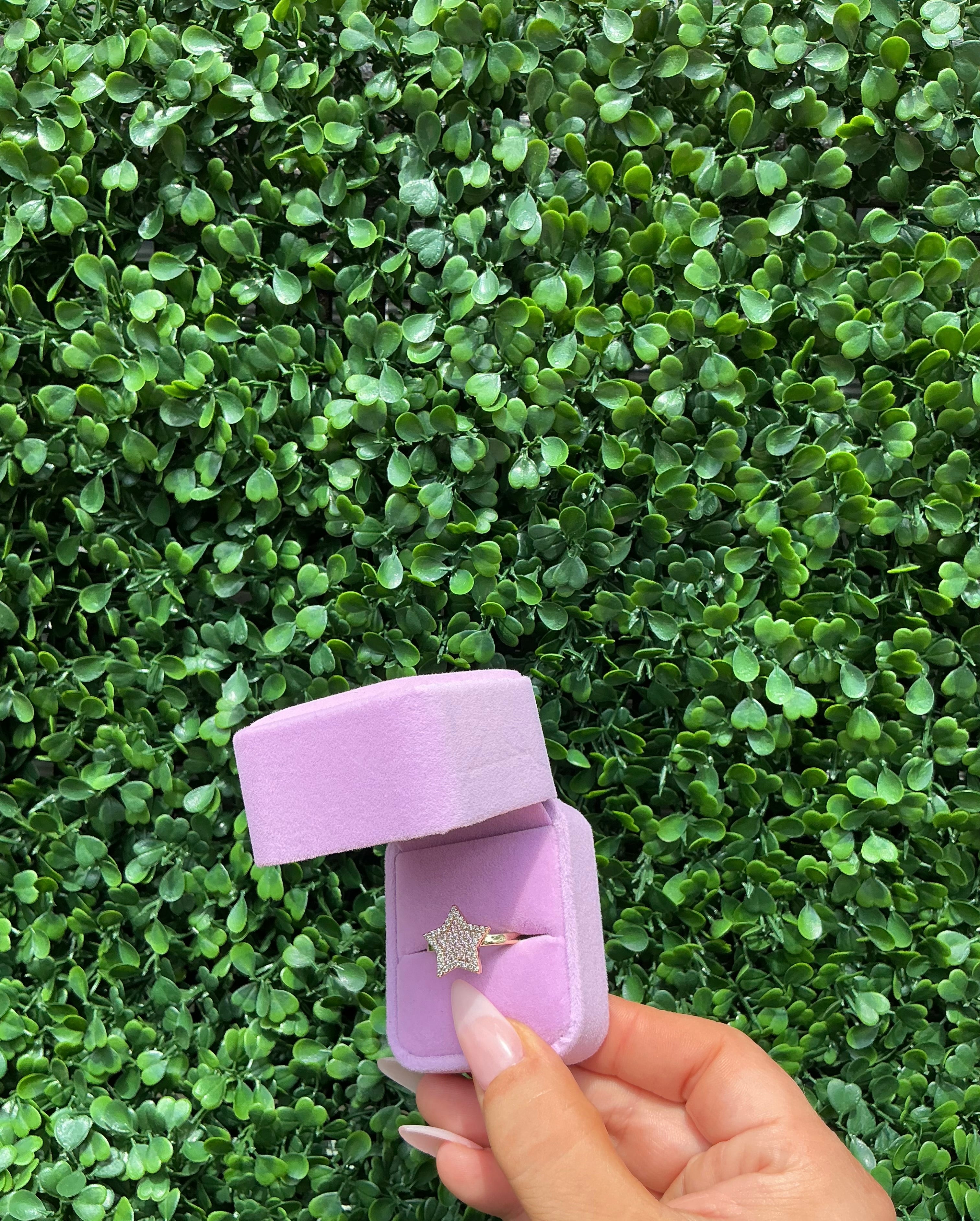 Pink Star w/ diamond border ring