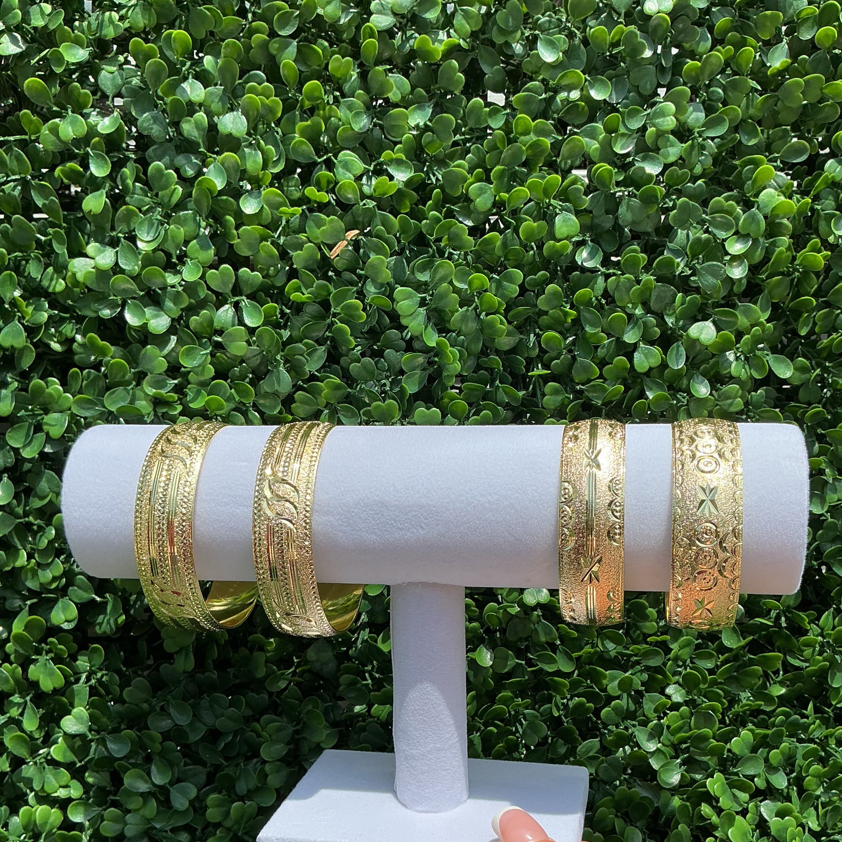 14k gold plated thickest bangles (2 each)