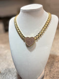 Thickest Rolex chain w/ heart pendant
