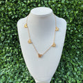 Gold stainless steel butterfly necklace