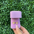 Stainless steel gold butterfly studs
