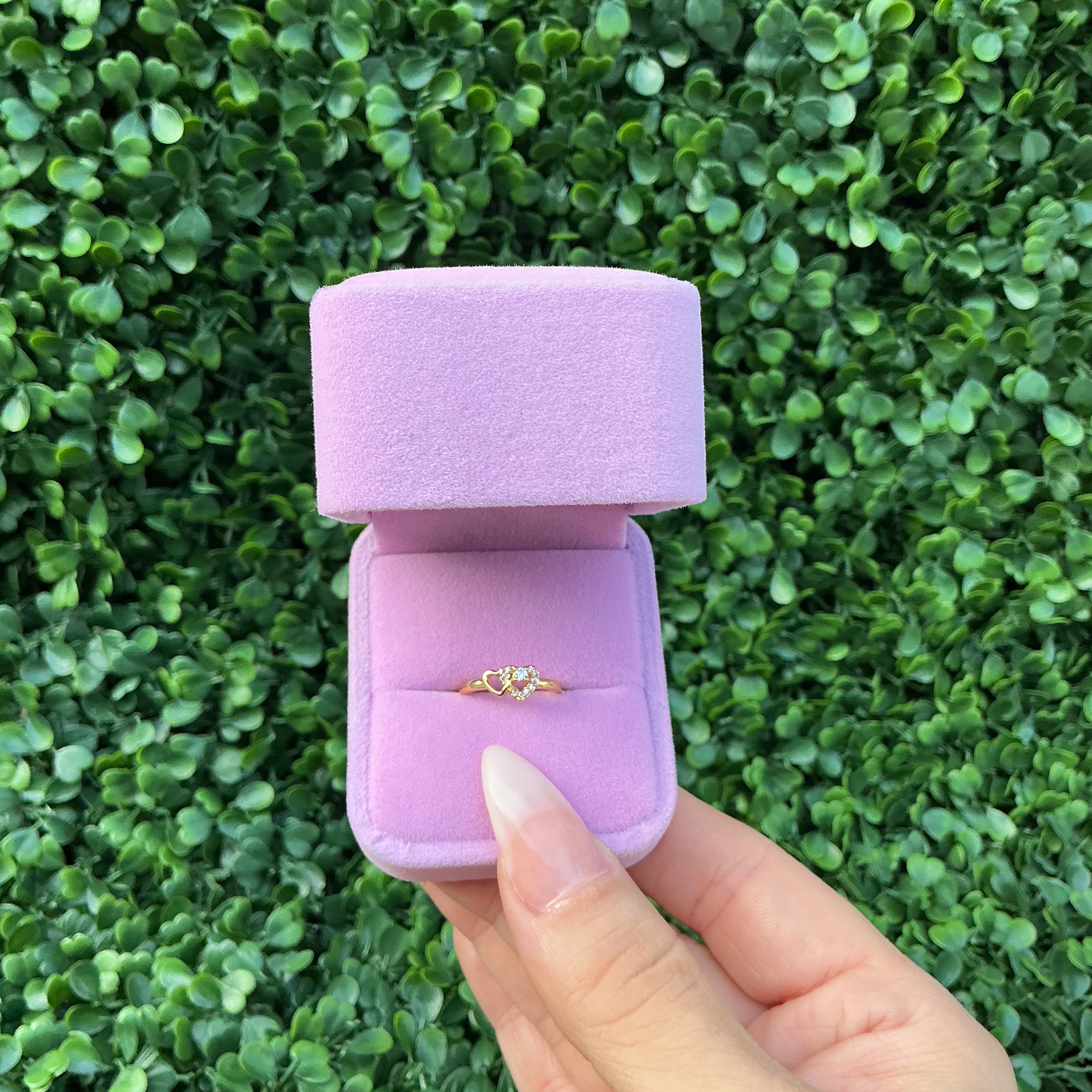 Double heart toe ring