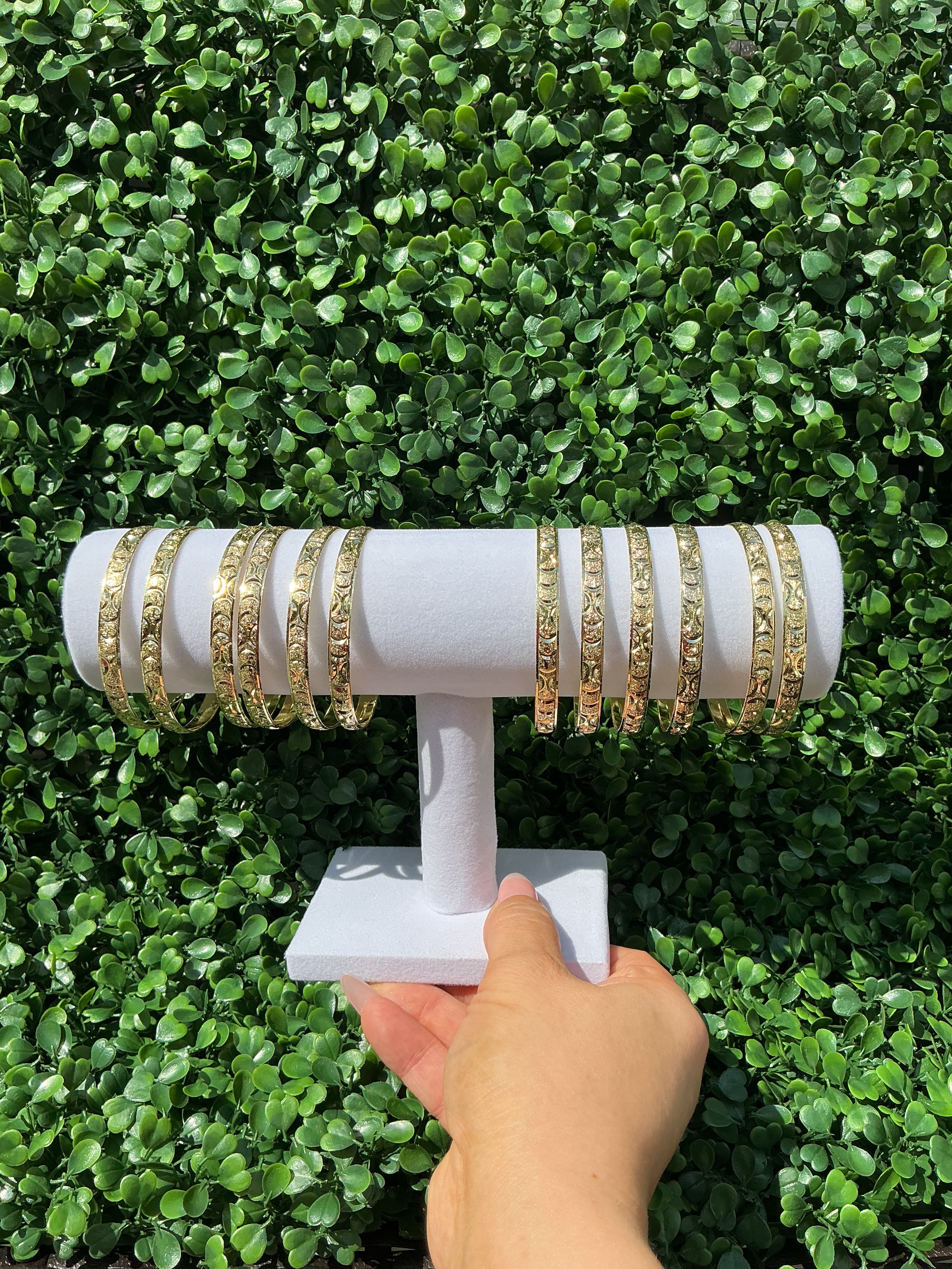 14k gold plated bangles