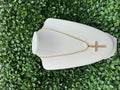 Nugget cross necklace