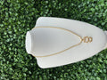 HK Diamond outlined necklace