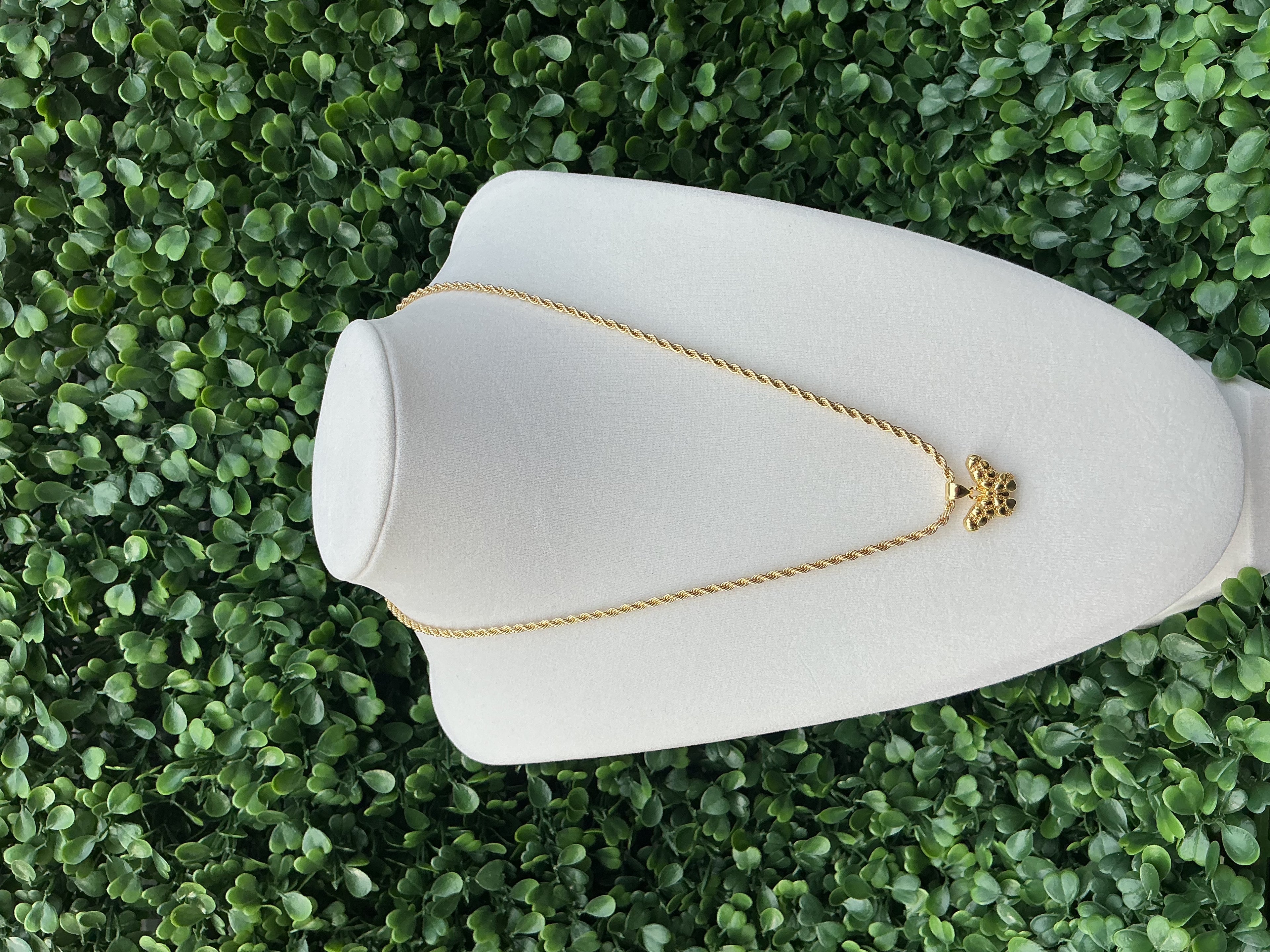 Nugget butterfly necklace