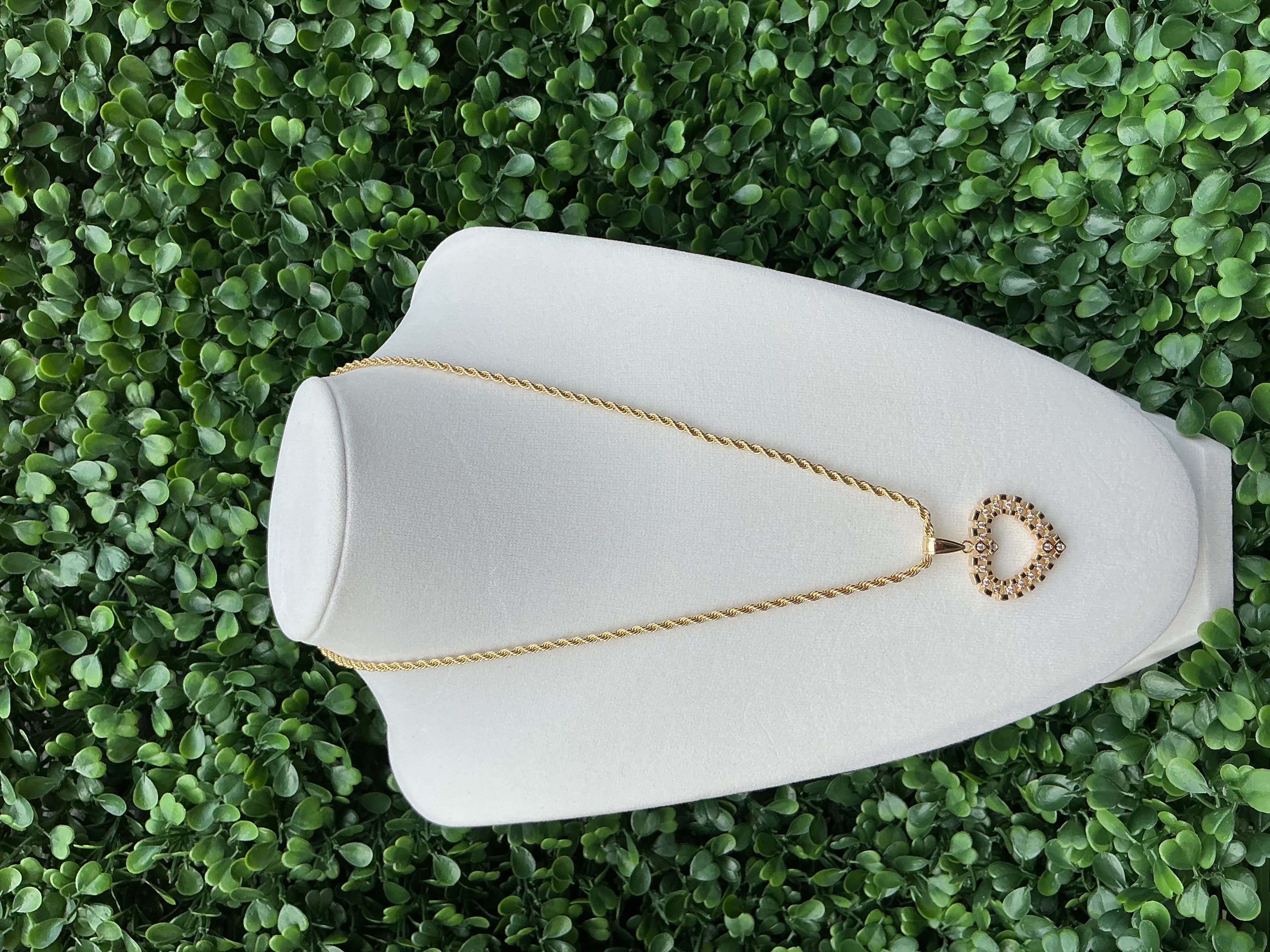Rolex heart w/ diamonds necklace